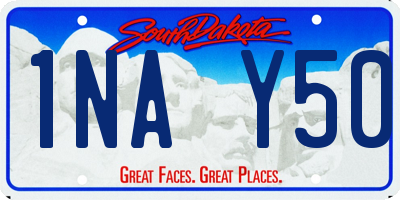 SD license plate 1NAY50