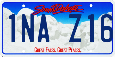 SD license plate 1NAZ16
