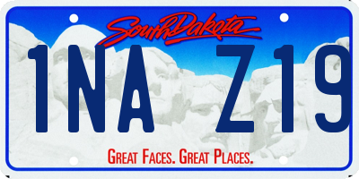 SD license plate 1NAZ19