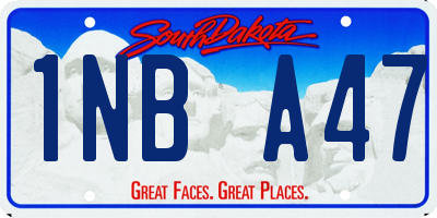 SD license plate 1NBA47