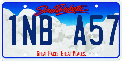 SD license plate 1NBA57