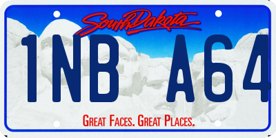 SD license plate 1NBA64