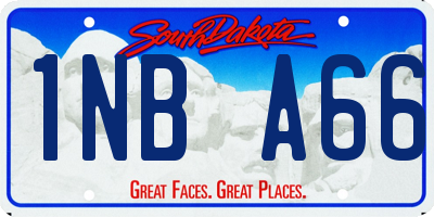 SD license plate 1NBA66