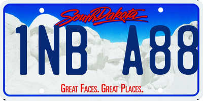 SD license plate 1NBA88