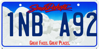 SD license plate 1NBA92