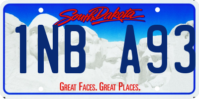 SD license plate 1NBA93