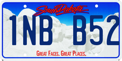 SD license plate 1NBB52