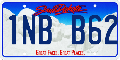 SD license plate 1NBB62