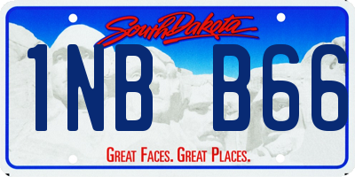 SD license plate 1NBB66