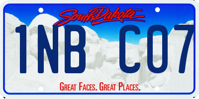 SD license plate 1NBC07