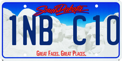 SD license plate 1NBC10