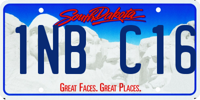 SD license plate 1NBC16