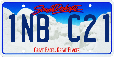 SD license plate 1NBC21