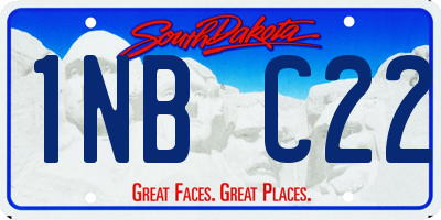 SD license plate 1NBC22