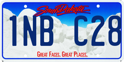 SD license plate 1NBC28