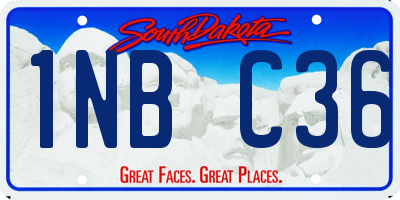 SD license plate 1NBC36