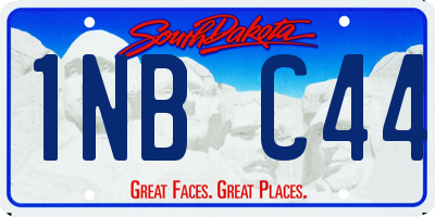 SD license plate 1NBC44