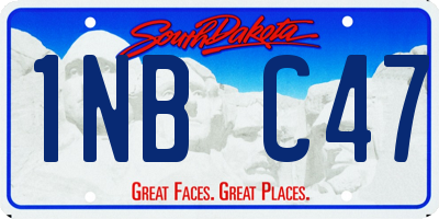 SD license plate 1NBC47