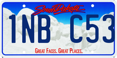 SD license plate 1NBC53