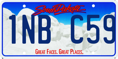 SD license plate 1NBC59