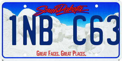 SD license plate 1NBC63