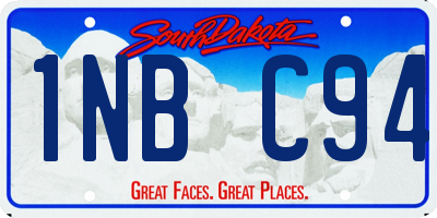 SD license plate 1NBC94