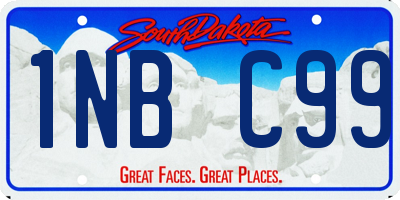 SD license plate 1NBC99