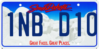 SD license plate 1NBD10