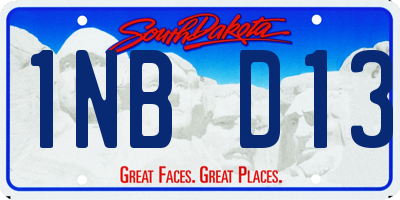 SD license plate 1NBD13