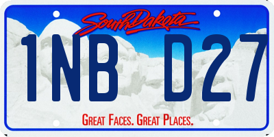 SD license plate 1NBD27
