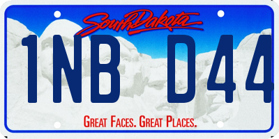 SD license plate 1NBD44