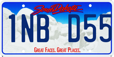 SD license plate 1NBD55
