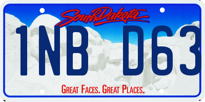 SD license plate 1NBD63