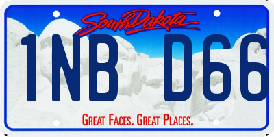 SD license plate 1NBD66