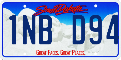 SD license plate 1NBD94