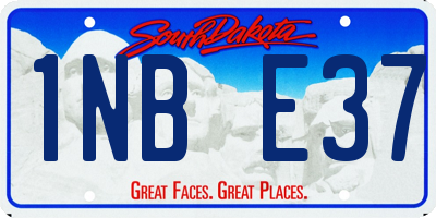 SD license plate 1NBE37