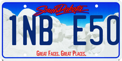 SD license plate 1NBE50