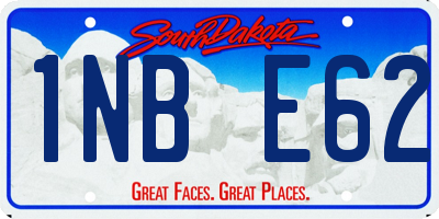 SD license plate 1NBE62