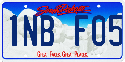 SD license plate 1NBF05