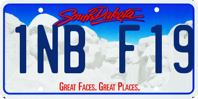 SD license plate 1NBF19