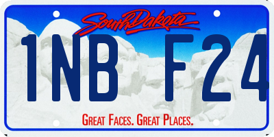 SD license plate 1NBF24