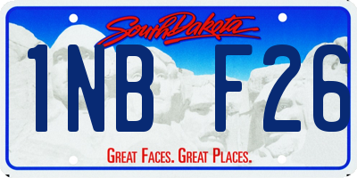 SD license plate 1NBF26