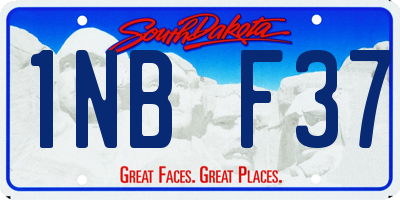 SD license plate 1NBF37