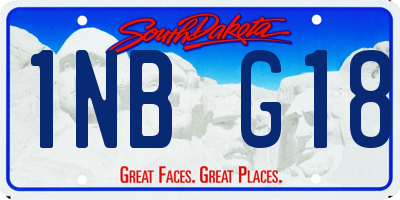 SD license plate 1NBG18