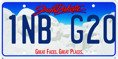 SD license plate 1NBG20