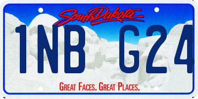 SD license plate 1NBG24