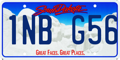 SD license plate 1NBG56