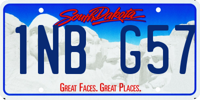 SD license plate 1NBG57