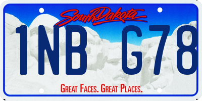 SD license plate 1NBG78