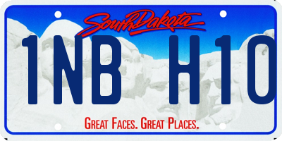 SD license plate 1NBH10